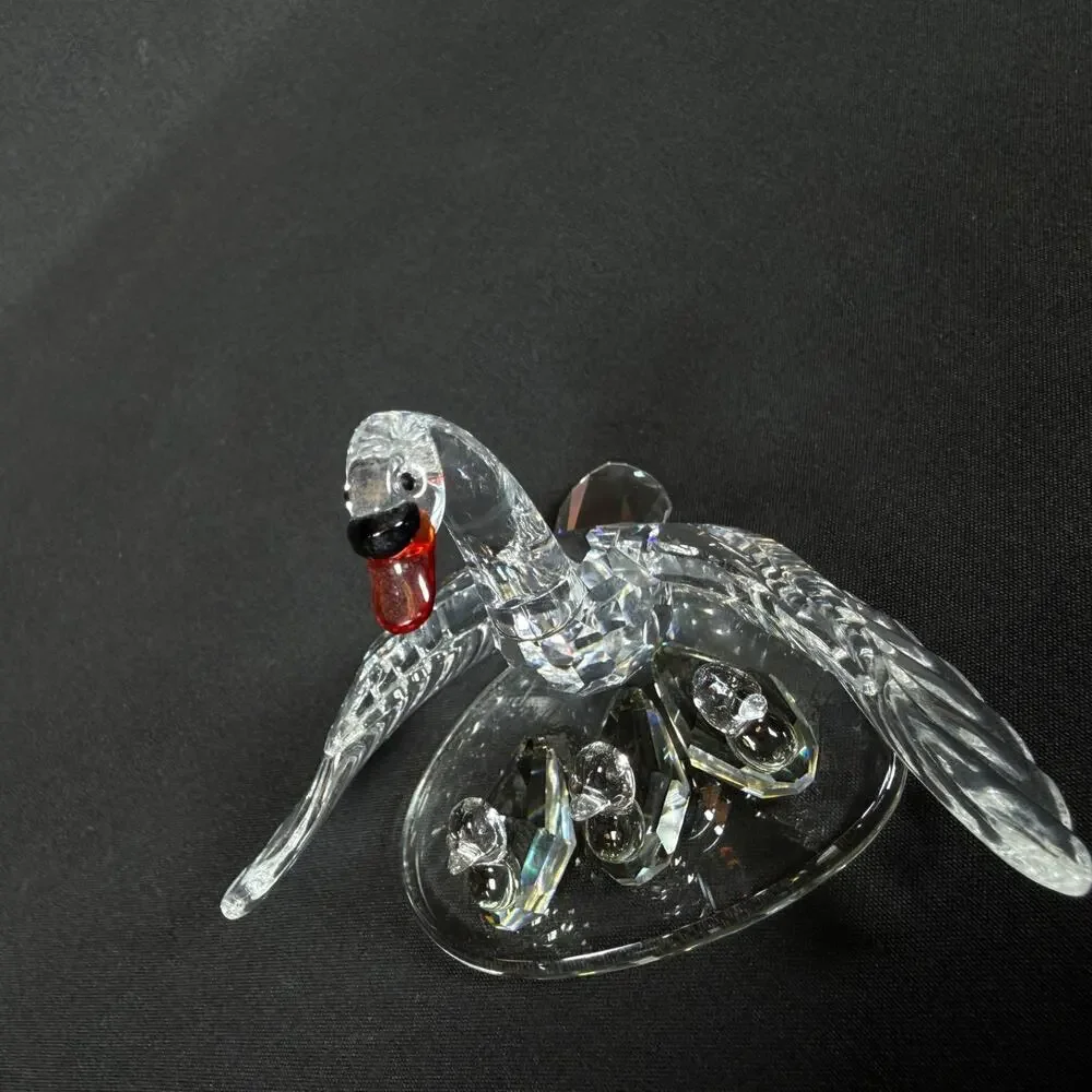 Vintage SWAROVSKI SWAN FAMILY Crystal glass figurine 2.5
